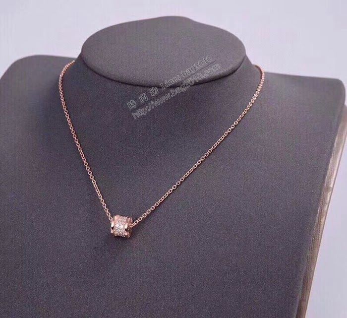 Bvlgari飾品 寶格麗zero1系列新款mini迷你小蠻腰項鏈 玫瑰金  zgbq3262